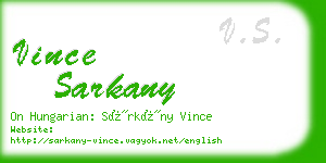 vince sarkany business card